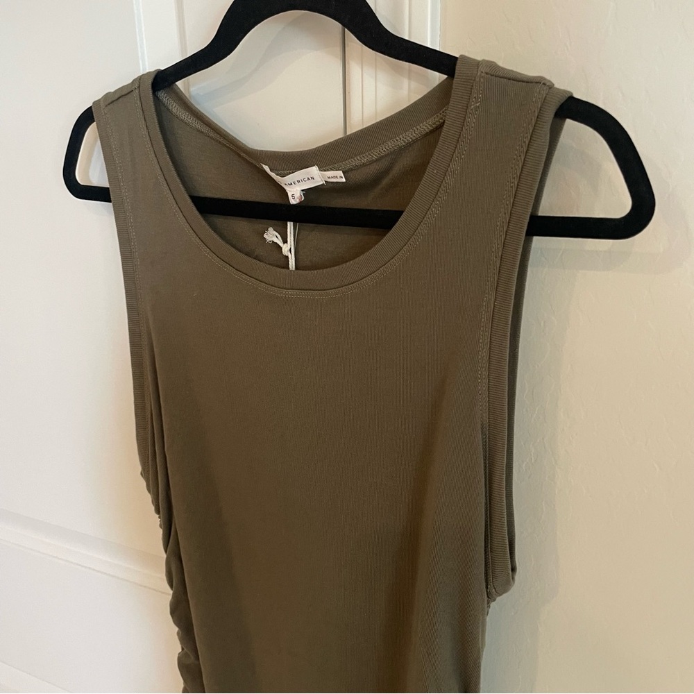 NWT Good American Olive Green Bodycon Dress - Picture 5 of 11